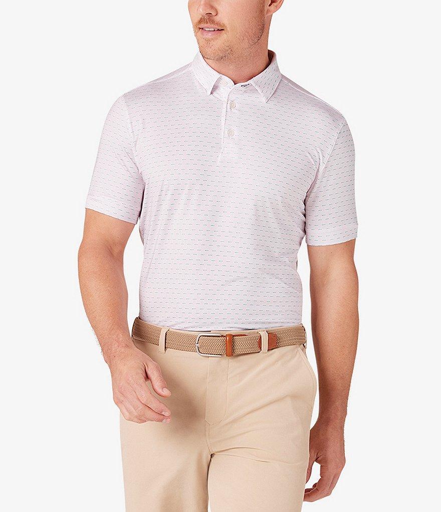 Mizzen+Main Performance Stretch Versa Triple Dot Print Short Sleeve Polo Shirt Product Image