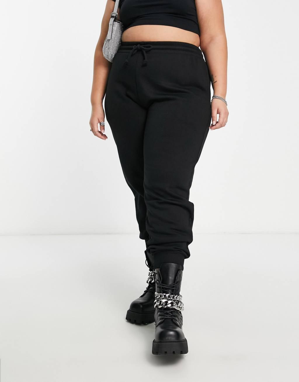 COLLUSION Plus oversized sweatpants in black Product Image