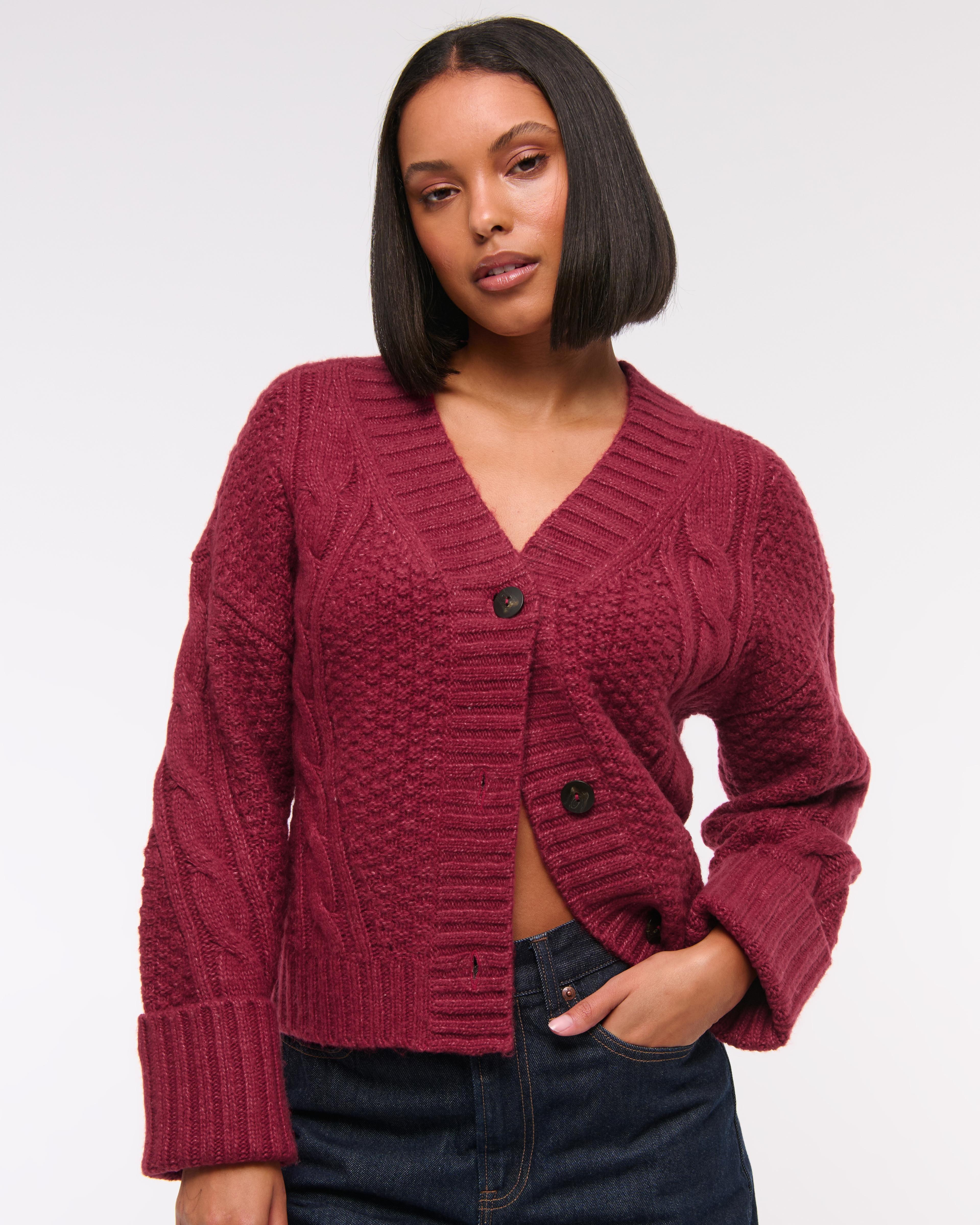 Seed-Stitch Cable Cardigan product image