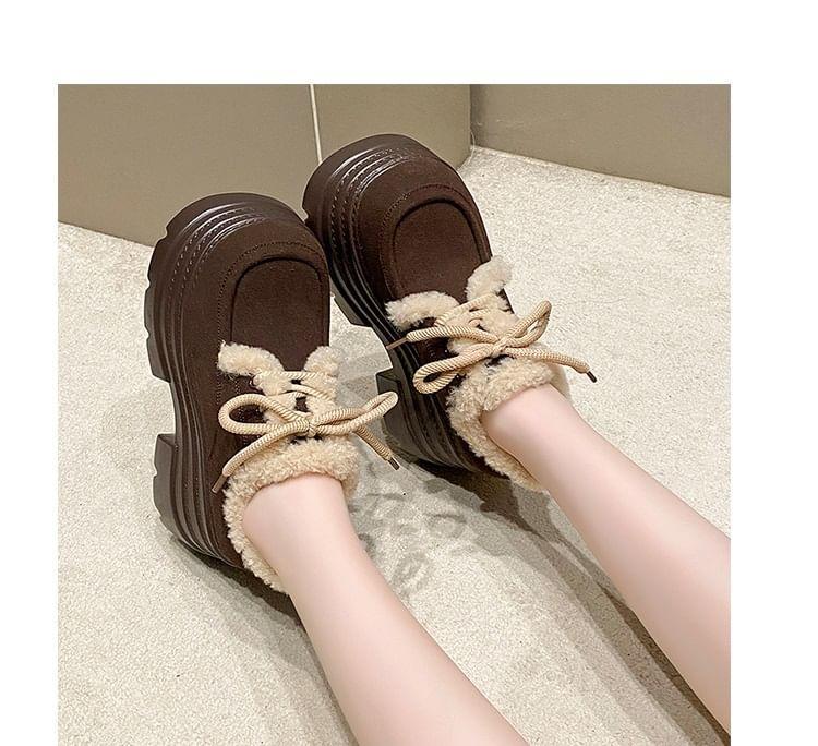 Platform Fleece Lined Lace Ups Product Image