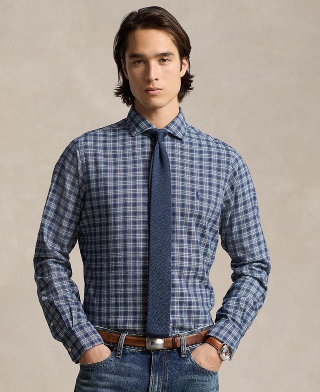 Polo Ralph Lauren Mens Classic-Fit Plaid Twill Shirt - Purple Product Image