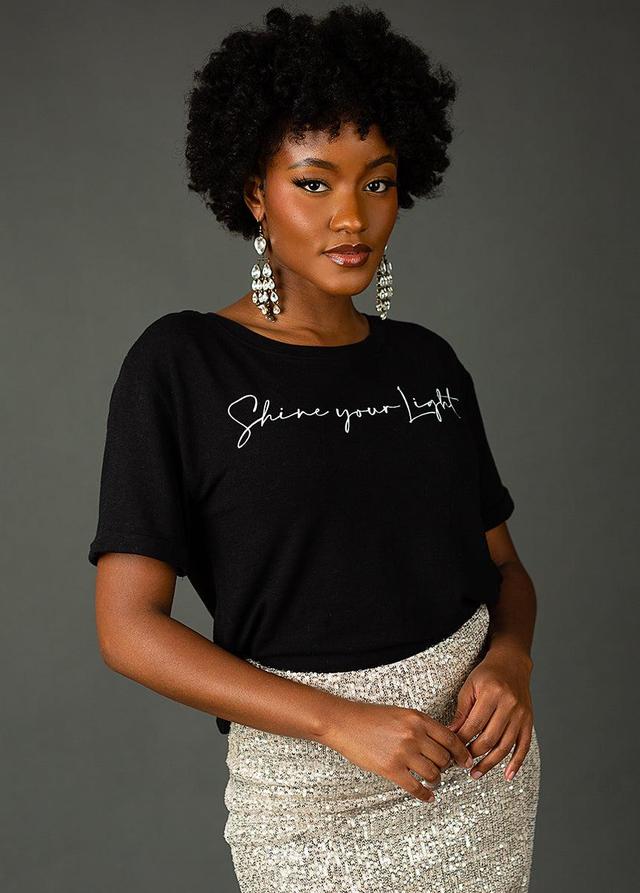 Women's Light Tee in Black Female Product Image