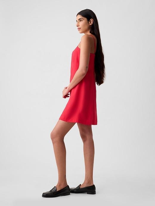 Linen-Blend Mini Dress Product Image