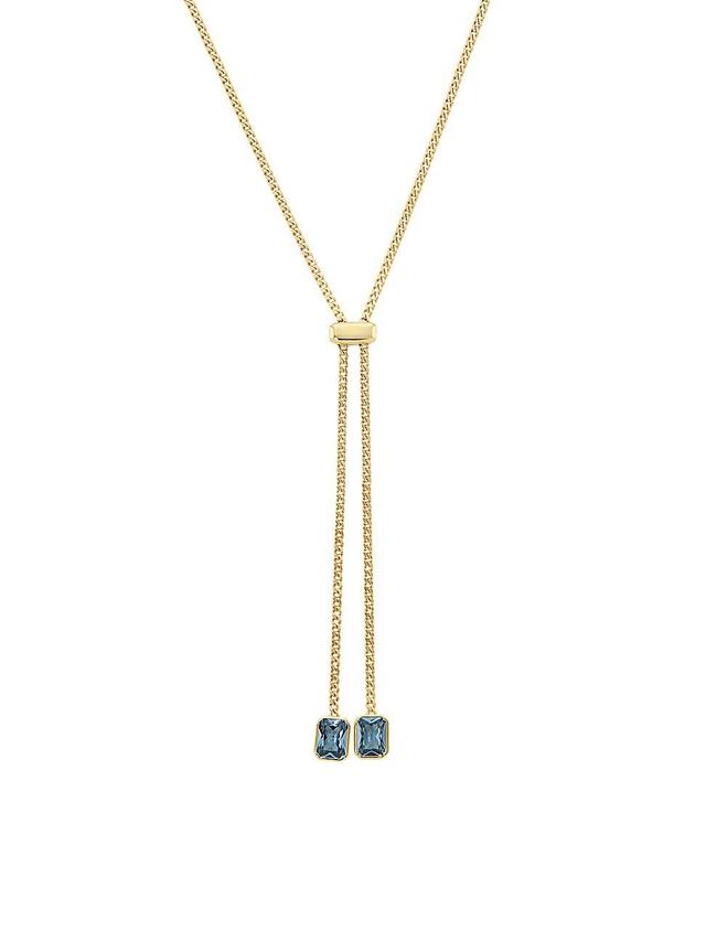 Womens Elevate 18K Gold Plated & Cubic Zirconia Lariat Necklace Product Image