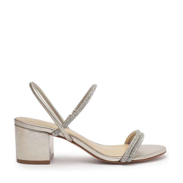 Whiteley Block Metallic Leather Sandal - 8 Crystal Gold Metallic Nappa Leather Product Image