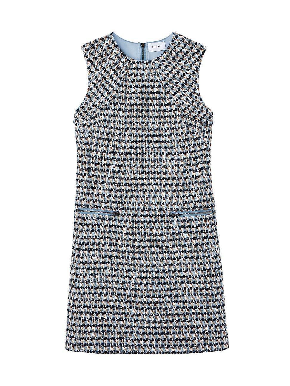 Womens Multi-Yarn Tweed Sleeveless Minidress Product Image