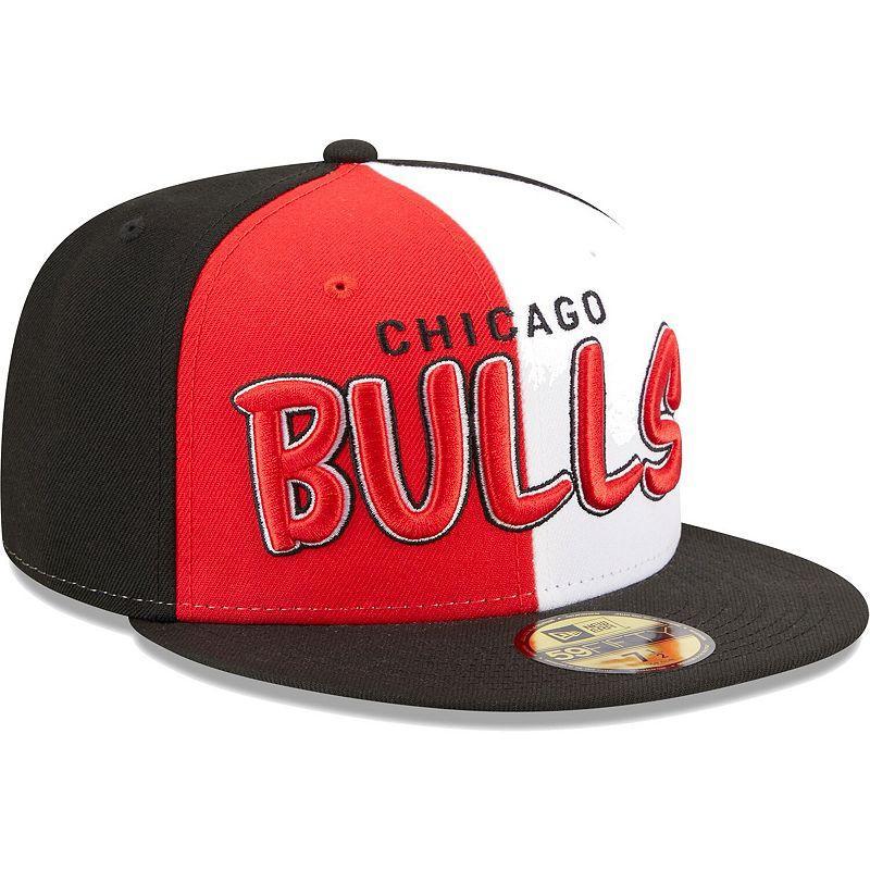 Mens New Era /Red Chicago Bulls Pop Front 59FIFTY Fitted Hat Product Image