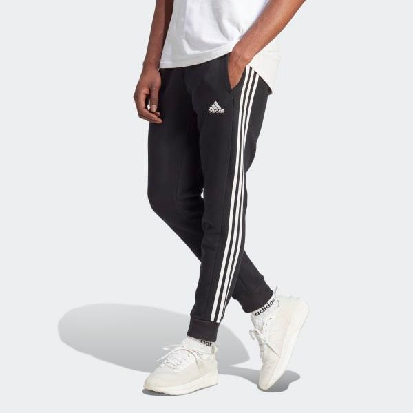 Essentials Fleece 3-Stripes Tapered Cuff Pants Product Image