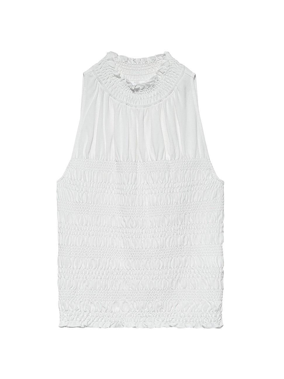 Womens Smocked Knit Halter-Neck Top Product Image