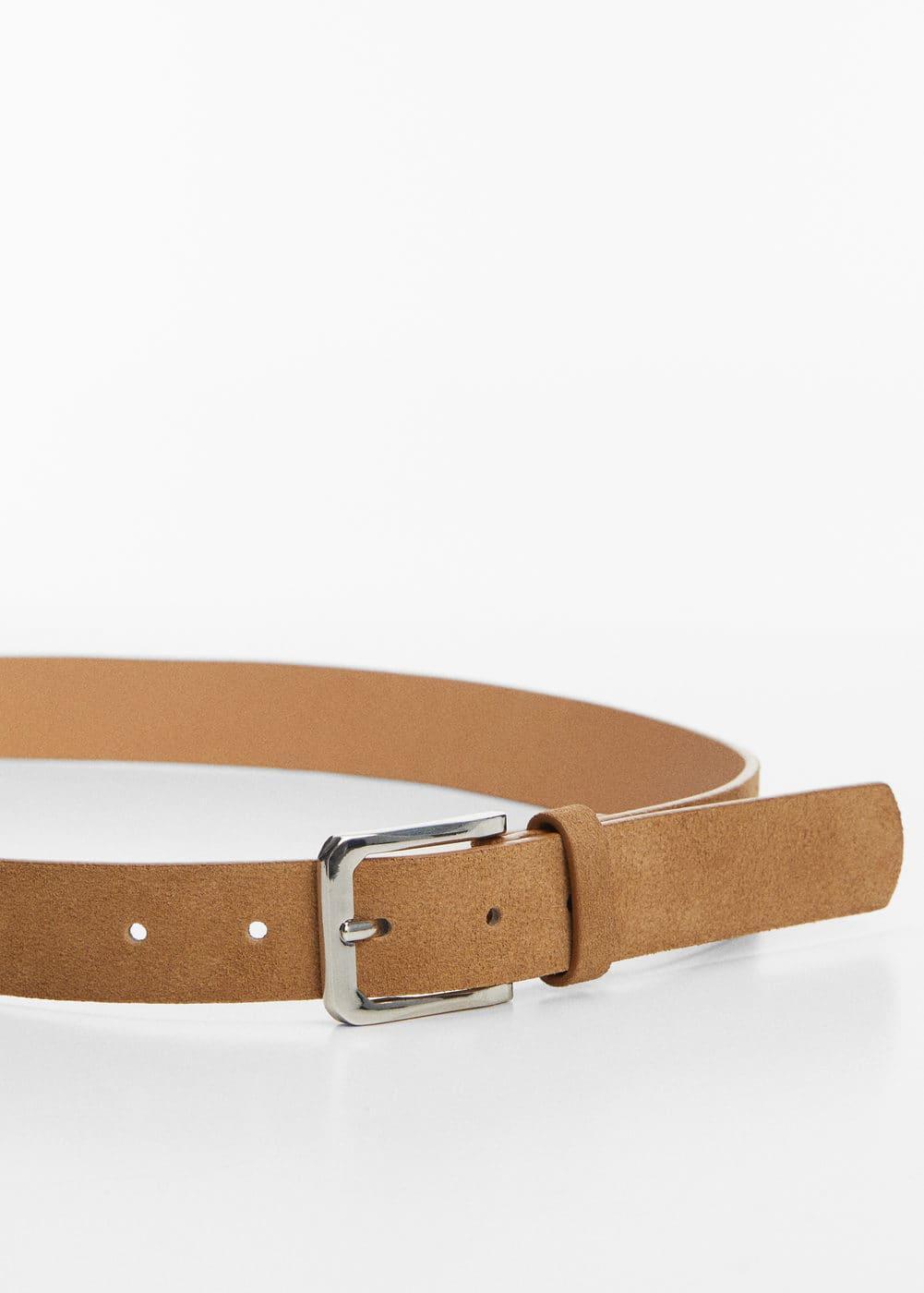 MANGO MAN - Suede belt beigeMen Product Image