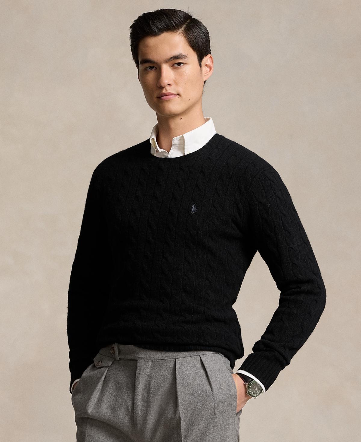 Polo Ralph Lauren Mens Wool-Cashmere Cable-Knit Sweater Product Image