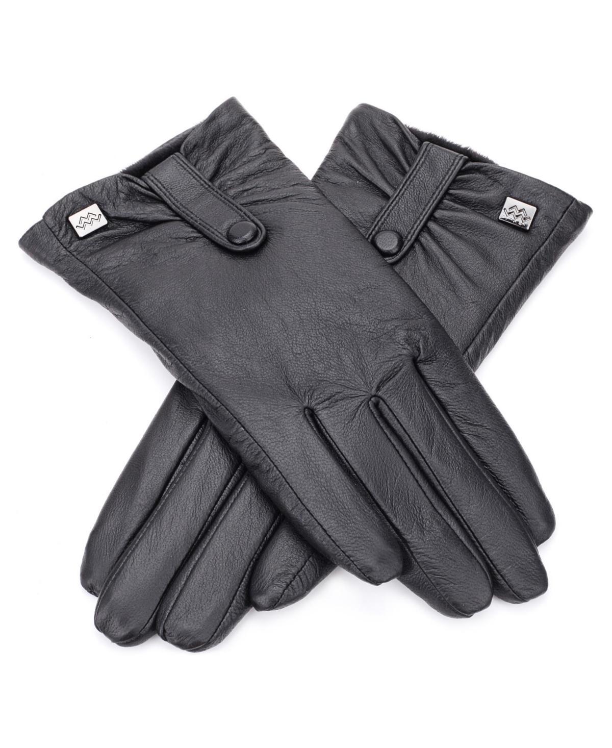 Womens Compress Snap Touchscreen Sheepskin Glove Product Image