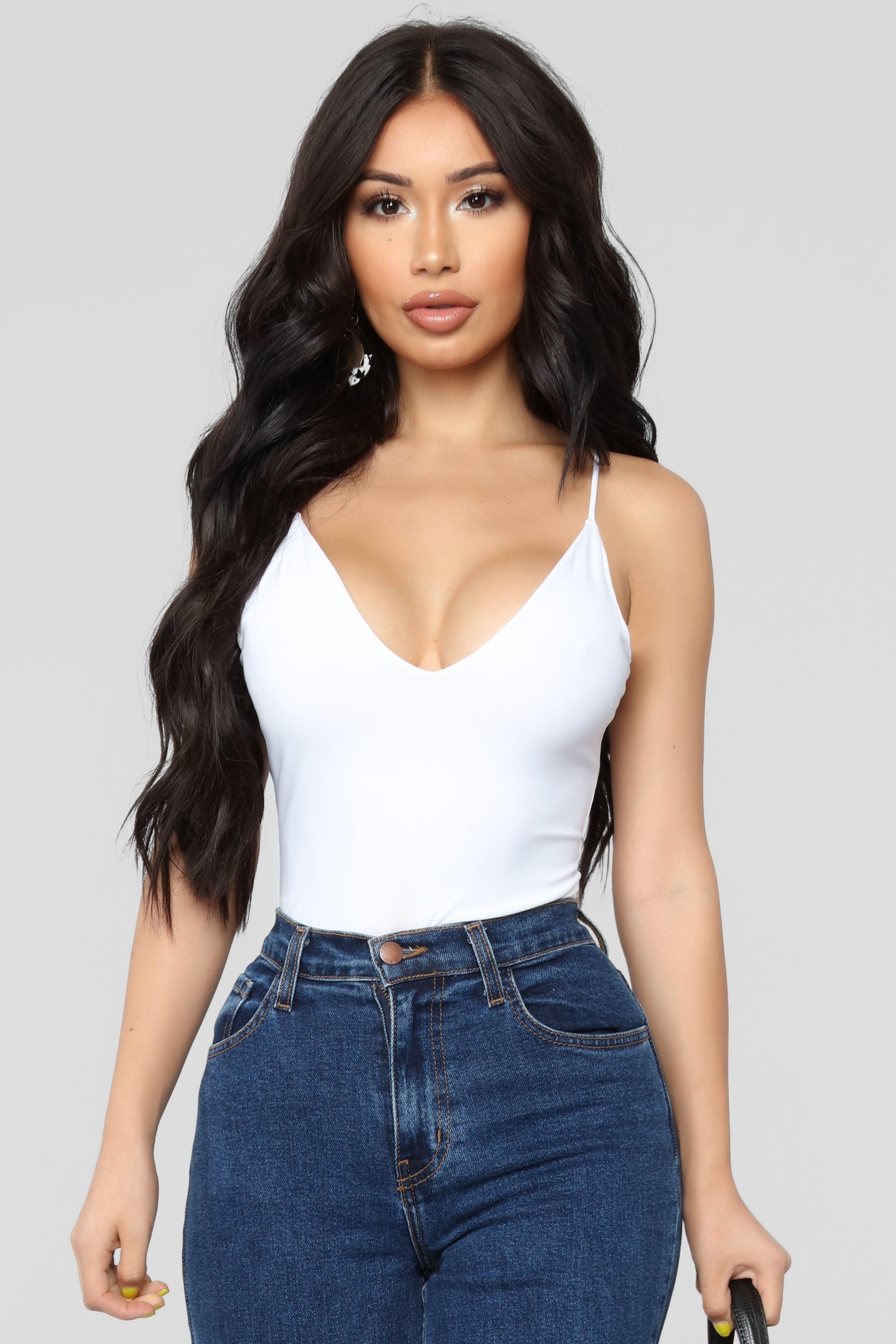 Sleek And Slay Bodysuit - White Product Image