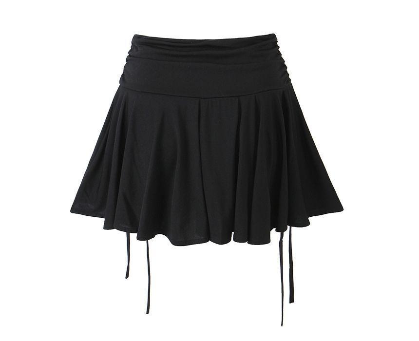 Balletcore High Waist Plain Mini A-Line Skirt Product Image