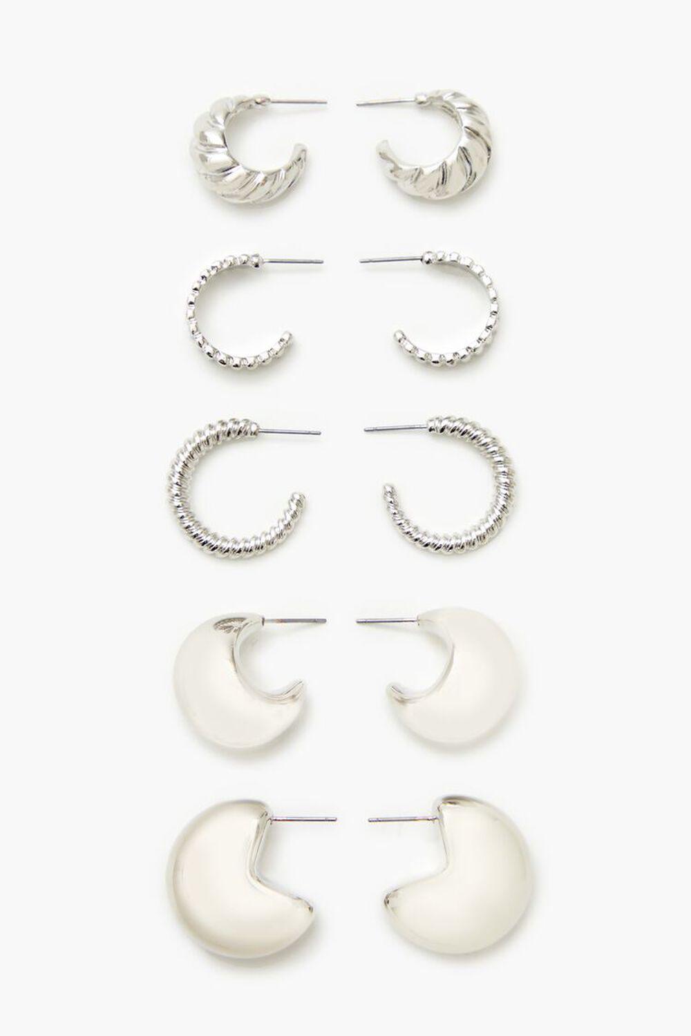 Twisted & Etched Hoop Earring Set | Forever 21 Product Image