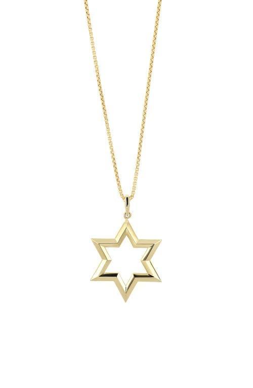 Bony Levy Mens 14K Gold Star of David Pendant Necklace Product Image