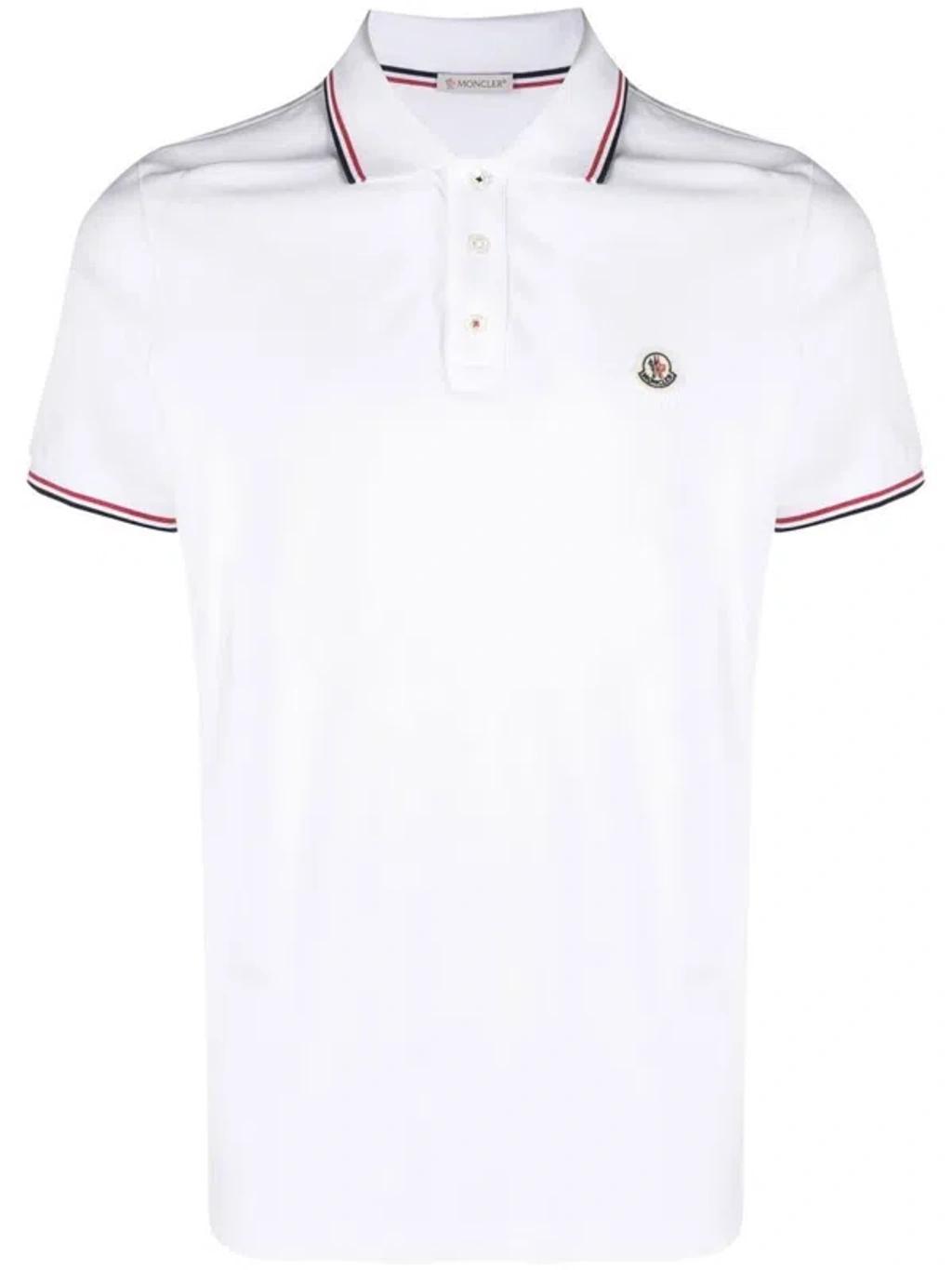 Logo-patch Short-sleeve Polo Shirt In White Product Image