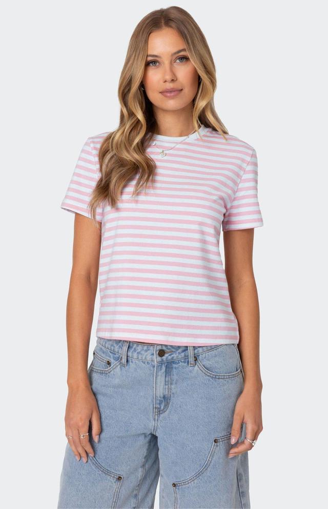 Edikted Womens Callahan Striped T-Shirt Product Image