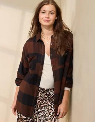 Aerie Anytime Fave Flannel Shirt Product Image