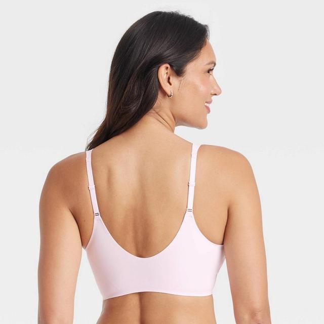 Women's Luxury Collection Microfiber Bonded Plunge Bralette - Auden™ Pink S Product Image