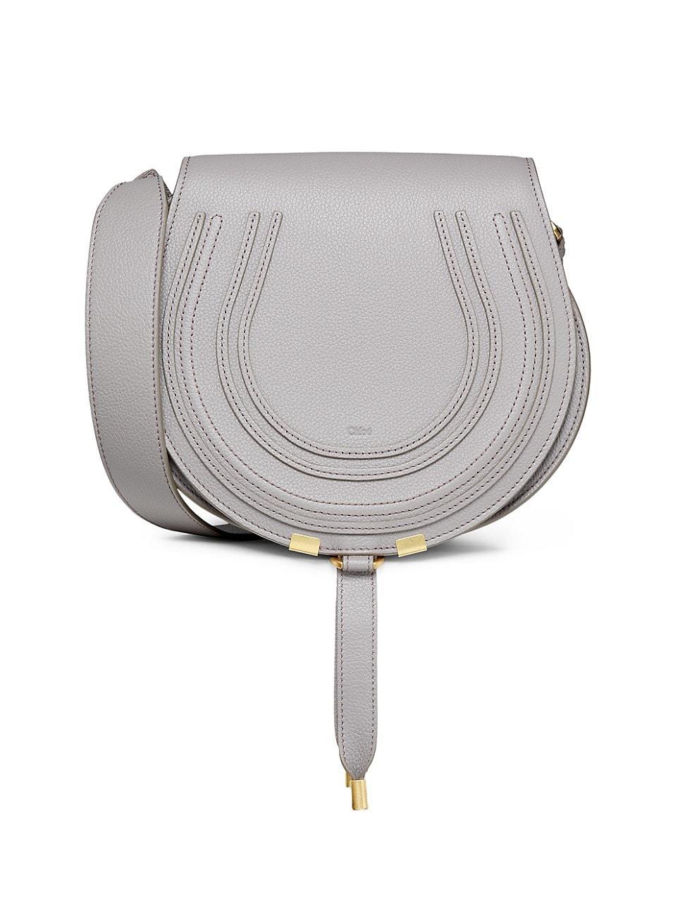 Womens Marcie Leather Saddle Bag Product Image