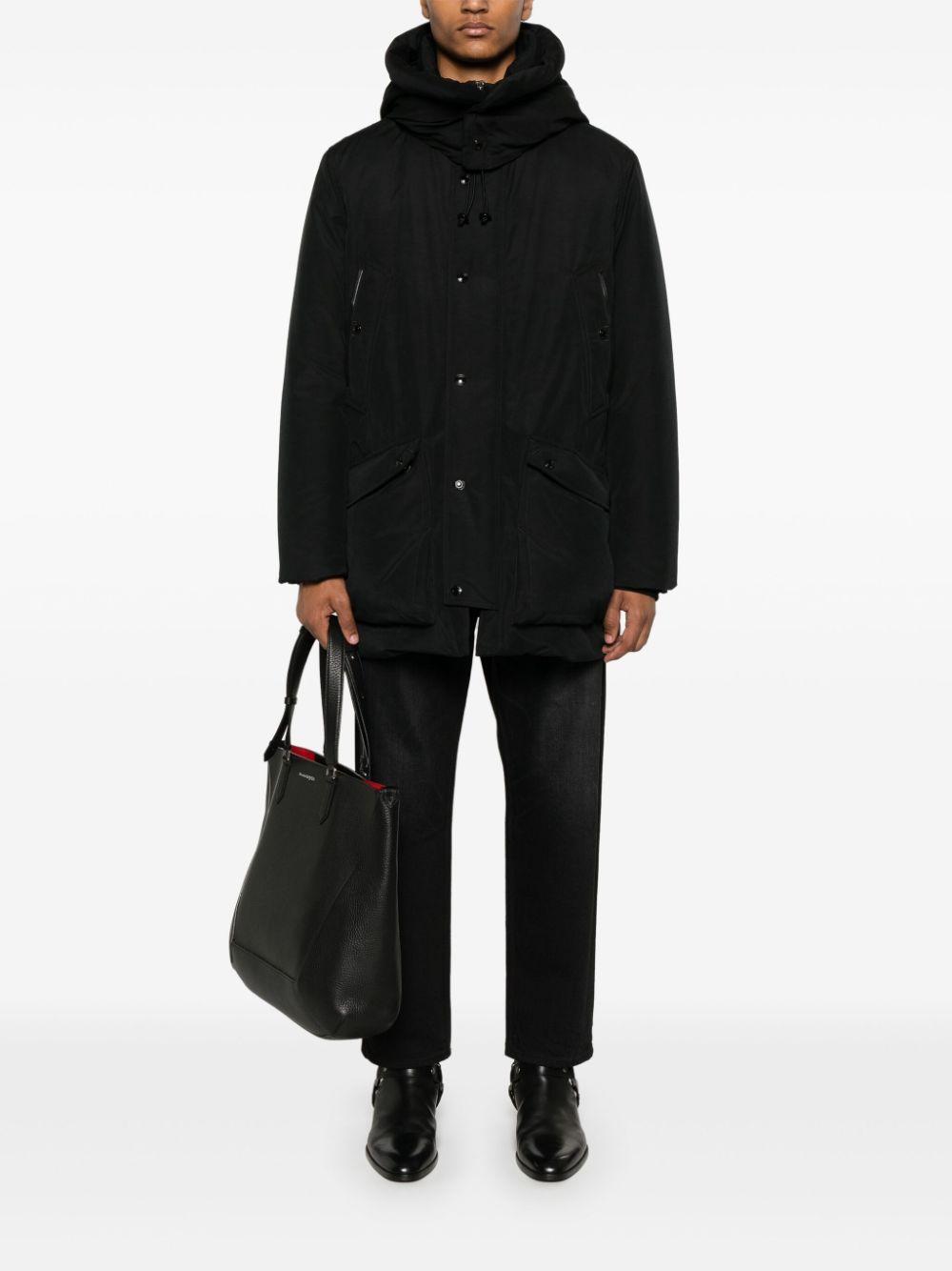 TOM FORD Black Detachable-hood Short Coat Product Image