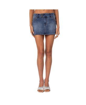 Edikted Womens Eryn Denim Mini Skirt Product Image