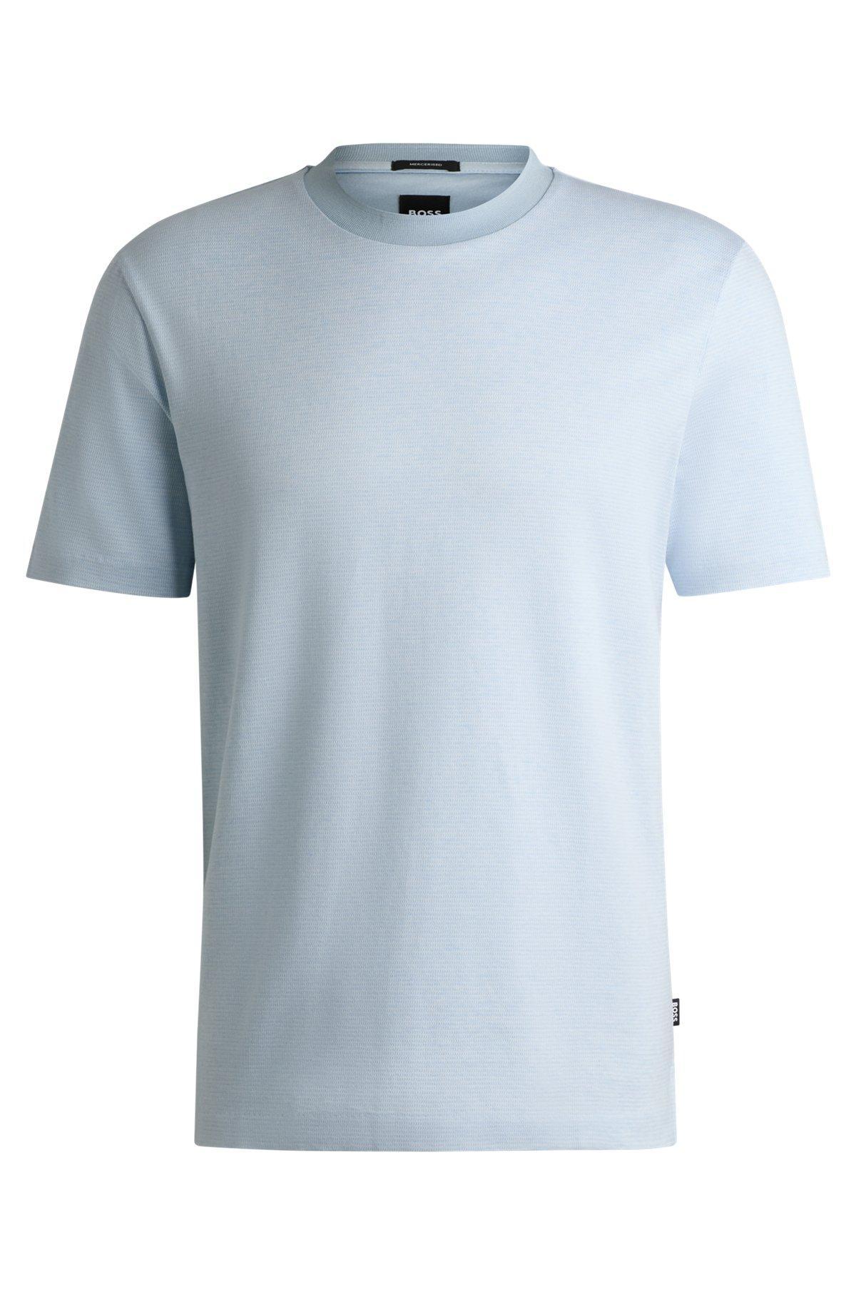 Mercerized-cotton T-shirt with contrast collar Product Image