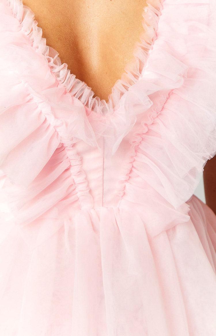 Tori Pink Tulle Mini Dress Product Image