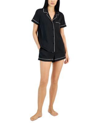 Women's 2-Pc. Stretch Satin Notch Collar Pajamas Set, Created for Macy's Product Image