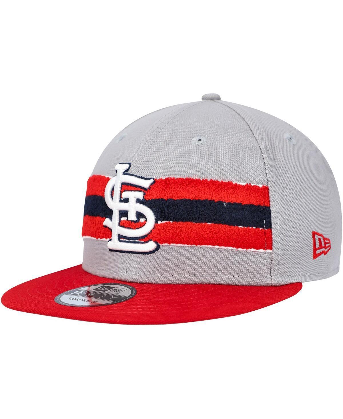 Mens New Era Gray/Red St. Louis Cardinals Band 9FIFTY Snapback Hat Product Image