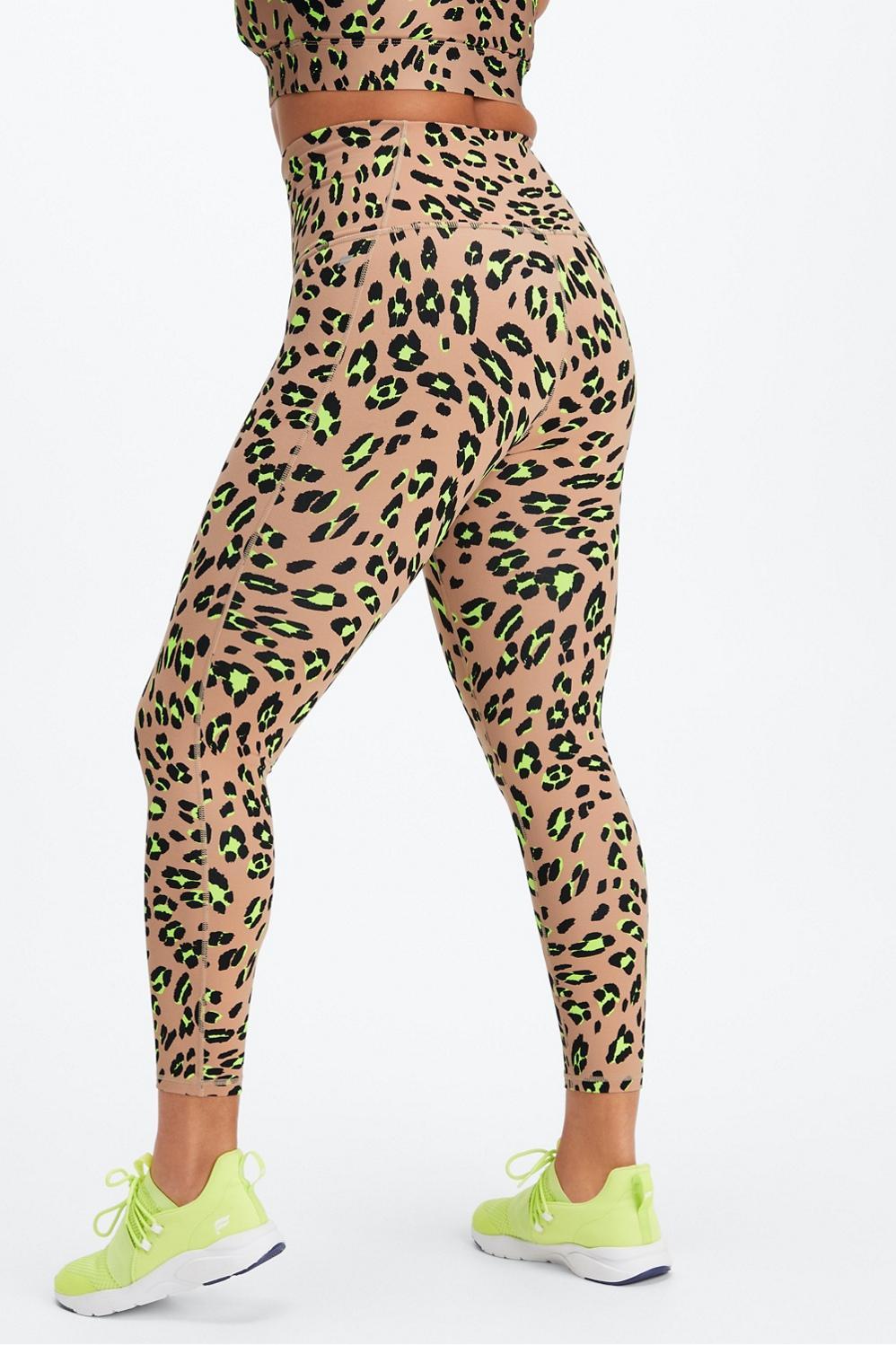 Fabletics Define Ultra High-Waisted 7/8 Legging Womens Desert Wavy Leo plus Size 2X Product Image