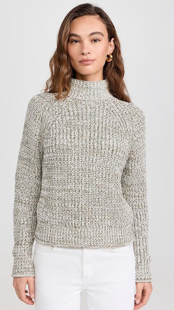 Madewell Vernon Marl Cotton Mock Neck Pullover | Shopbop Product Image