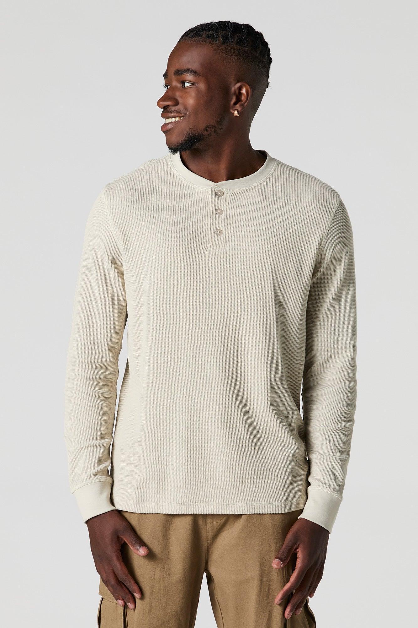 Thermal Long Sleeve Henley Top Male Product Image