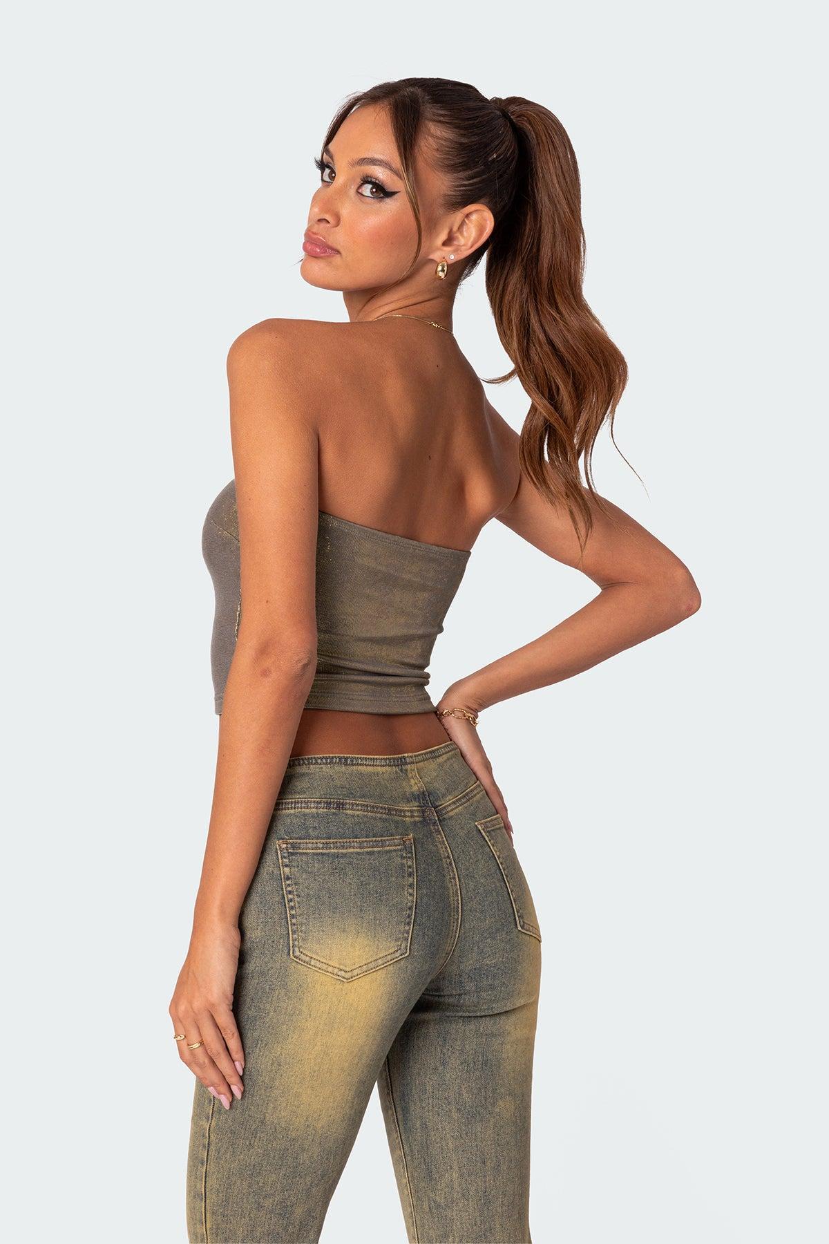 Spotlight Metallic Tube Top Product Image