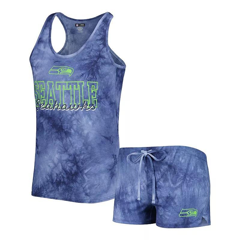 Womens Concepts Sport College Navy Seattle Seahawks Billboard Scoop Neck Racerback Tank and Shorts Sleep Set Product Image