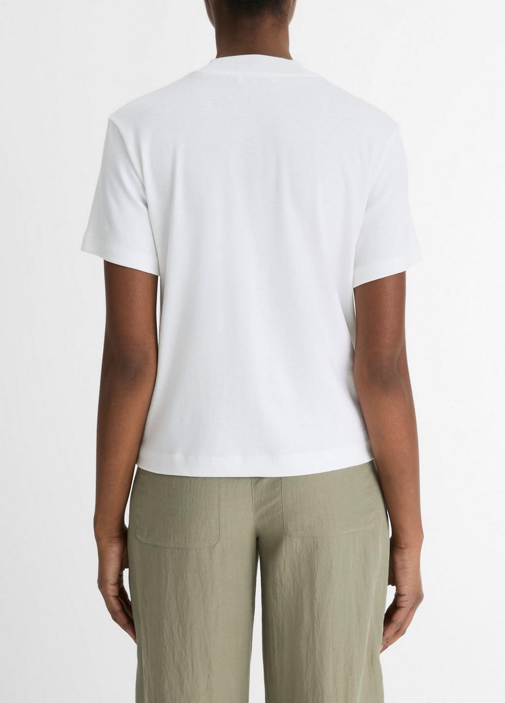 Pima Cotton Mock-Neck T-Shirt Product Image