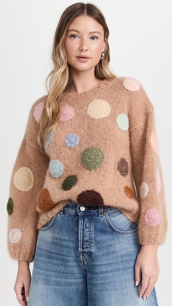 Rose Carmine Mohair Sweater Dots | Shopbop Product Image