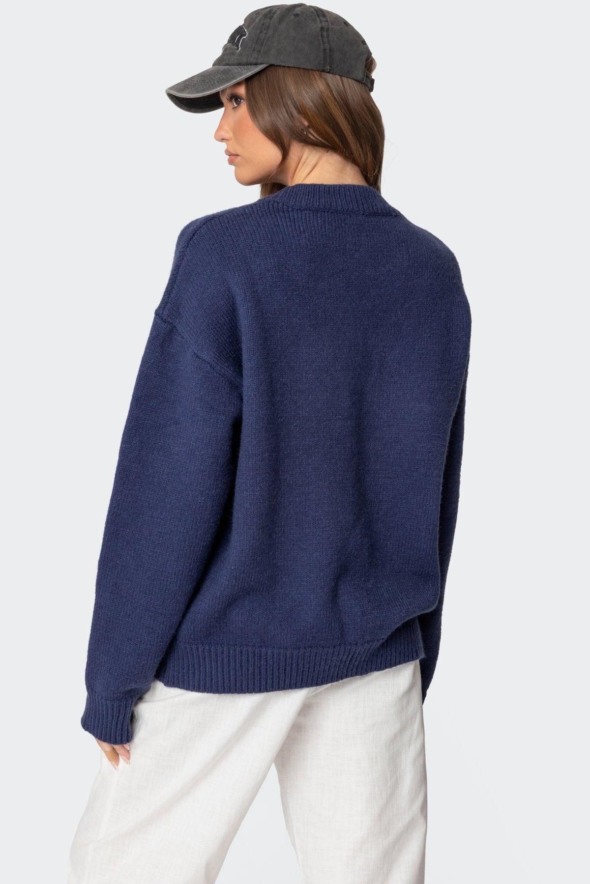 Magic 8 Oversized Chunky Knit Sweater Product Image