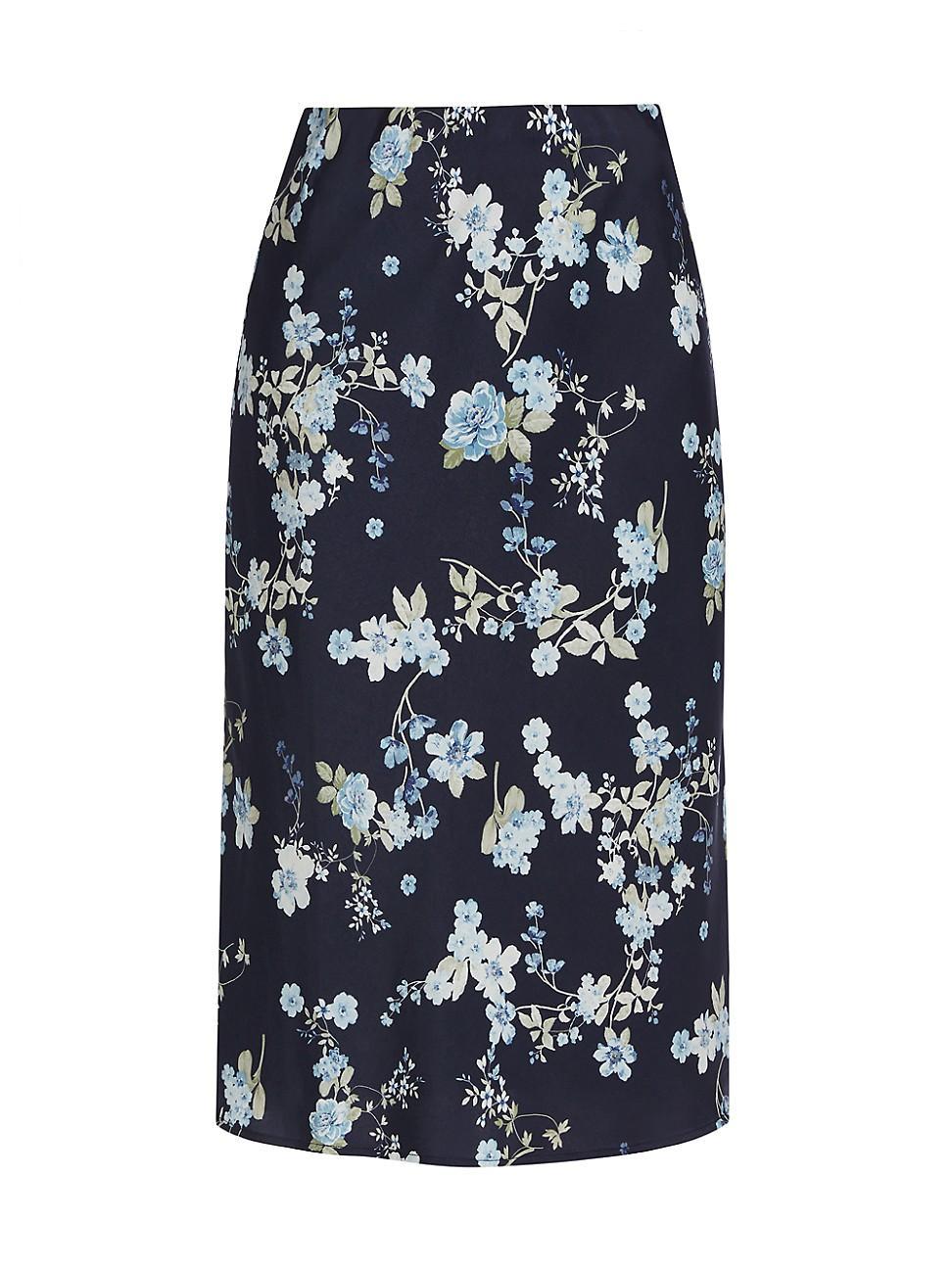 Womens Porter Floral Midi-Skirt Product Image