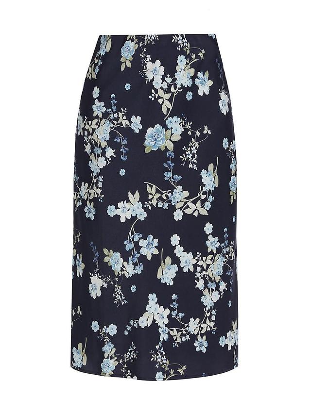 Womens Porter Floral Midi-Skirt Product Image