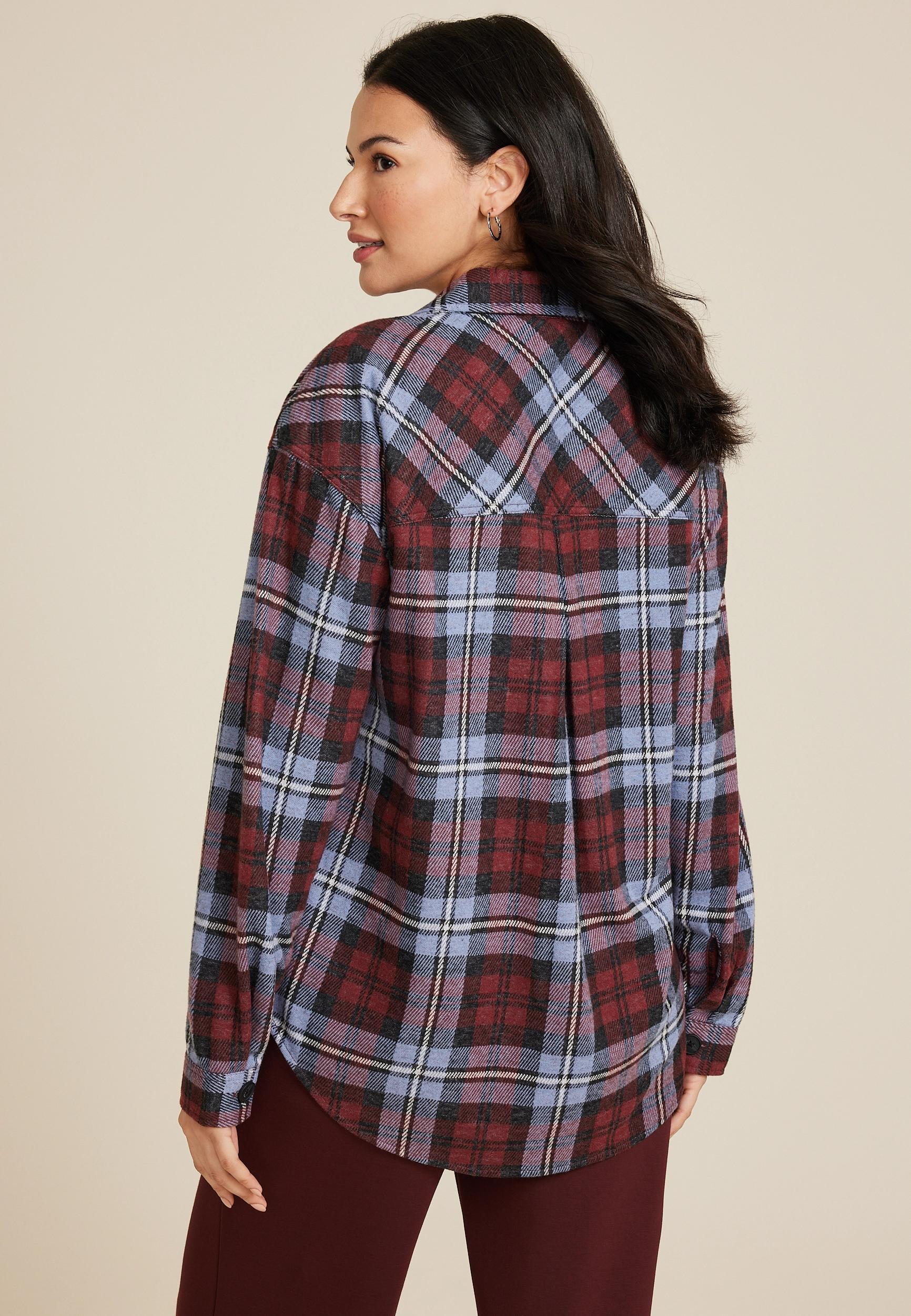 Knit Oversized Button Down Shirt  Product Image