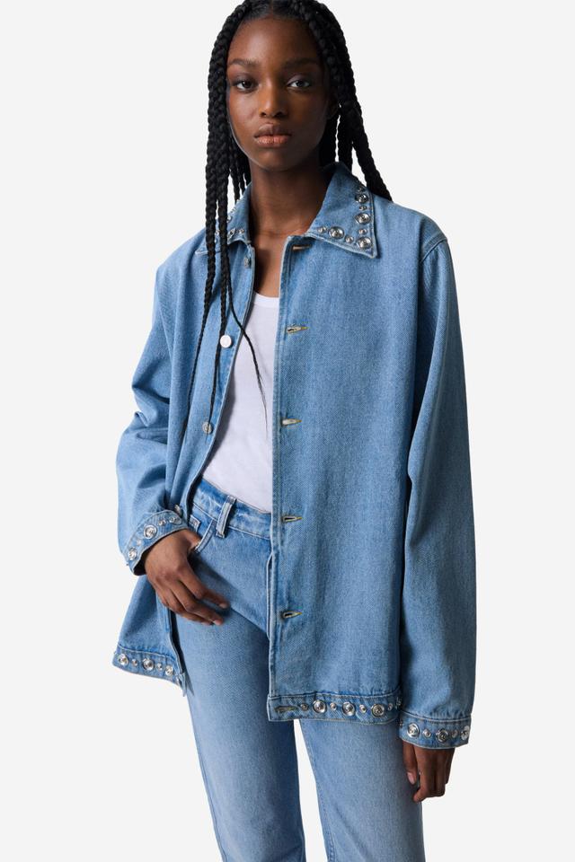 Studded Denim Jacket Product Image