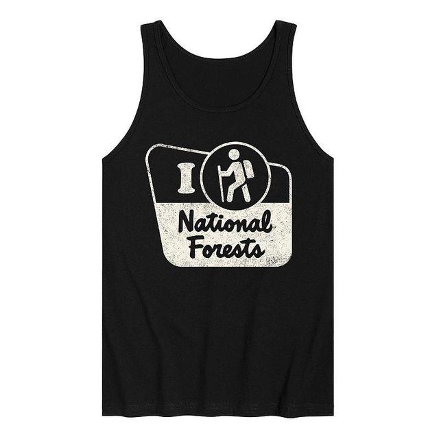 Mens I Hike National Forests Tank Top Product Image