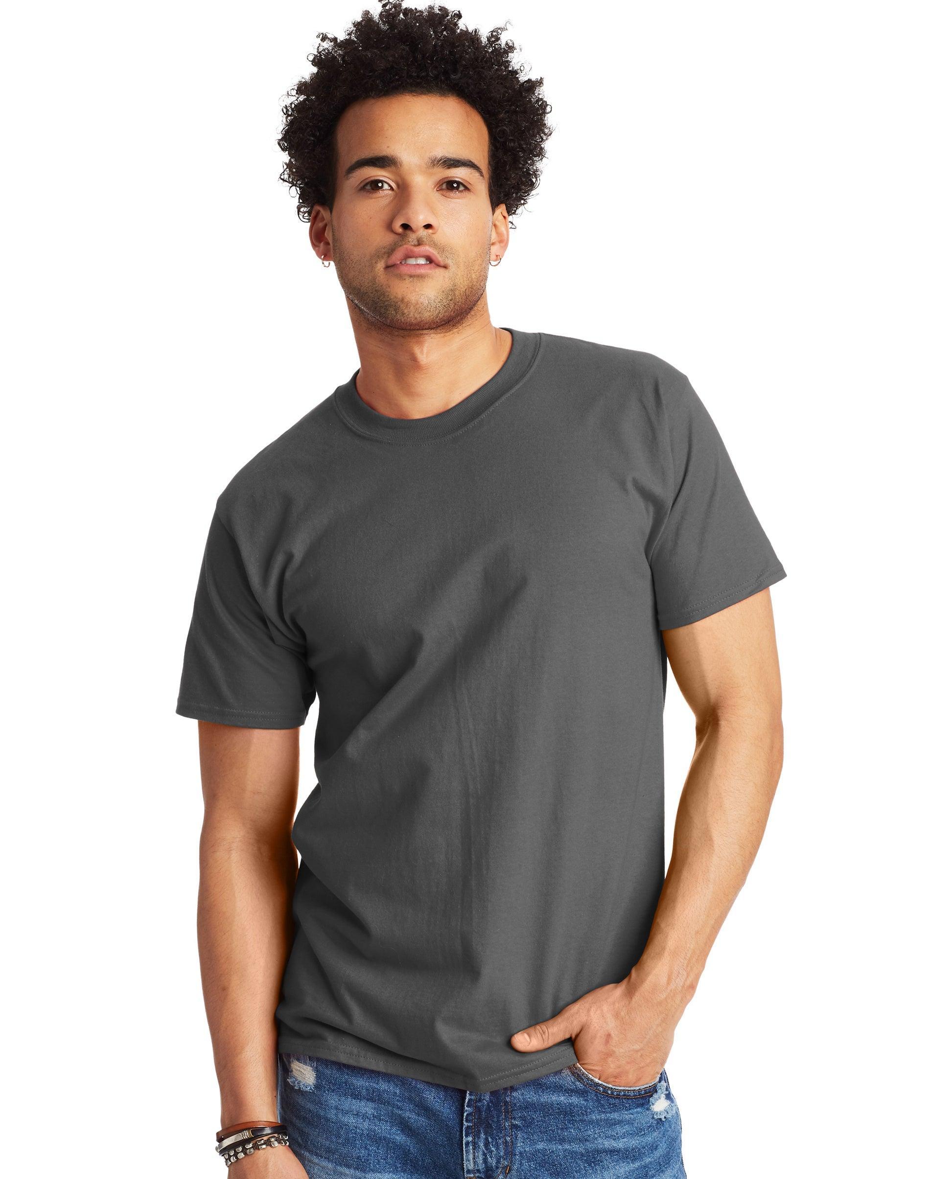 Big & Tall Hanes Beefy-T Tee, Mens Grey Gray Product Image