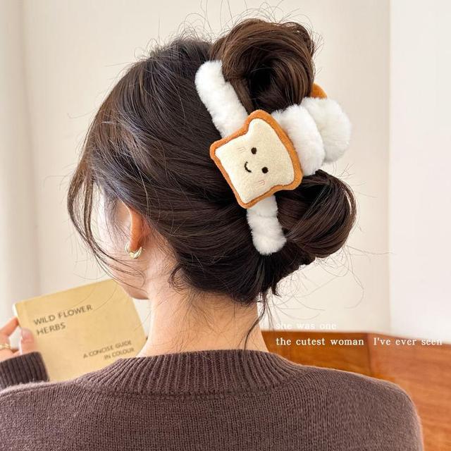 Cartoon Fluffy Hair Claw / Face Wash Headband / Wrist Band / Set Product Image