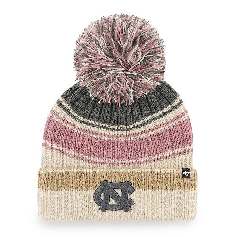 Womens 47 Brand Cream North Carolina Tar Heels Daphne Cuffed Knit Hat with Pom Product Image