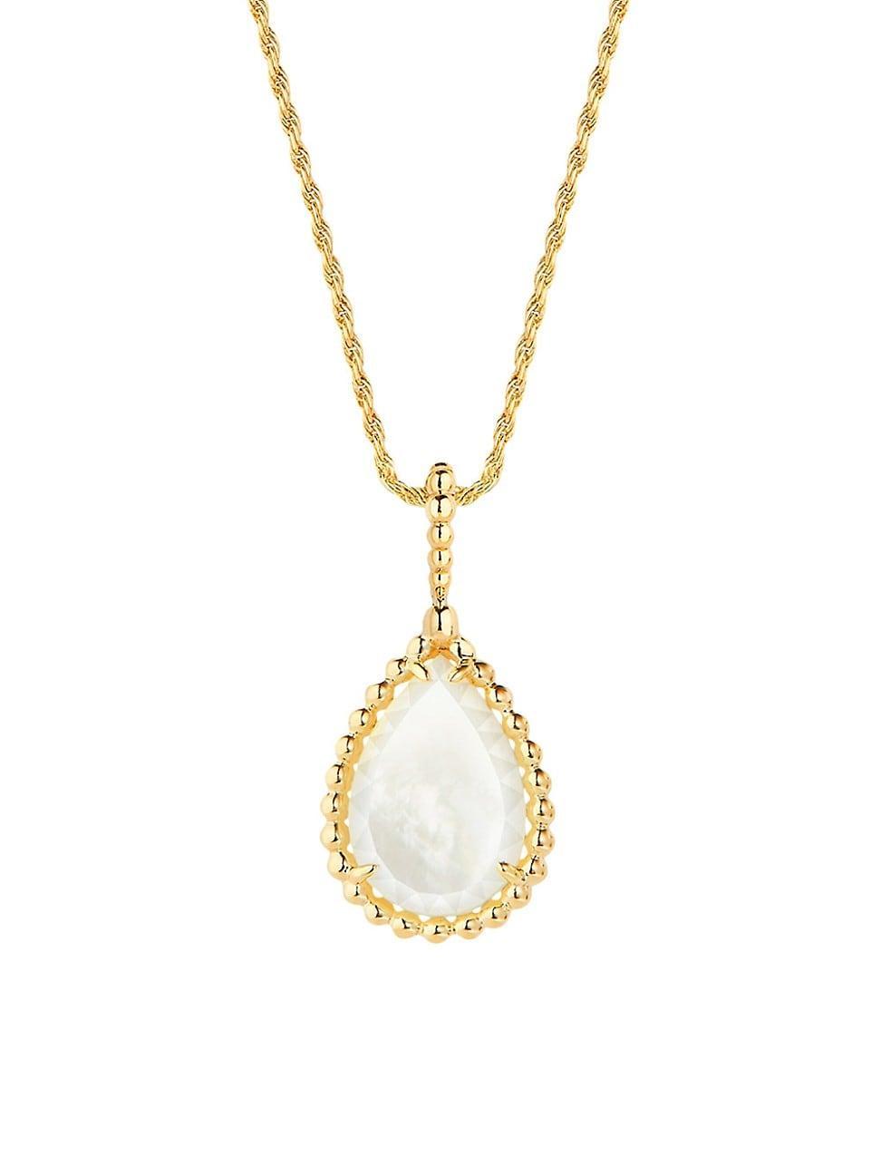 Womens Serpent Bohme 18K Yellow Gold & White Mother-Of-Pearl Pendant Necklace Product Image