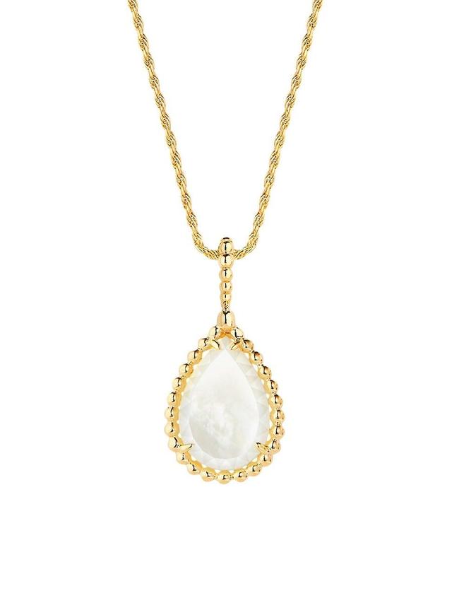 Womens Serpent Bohme 18K Yellow Gold & White Mother-Of-Pearl Pendant Necklace Product Image