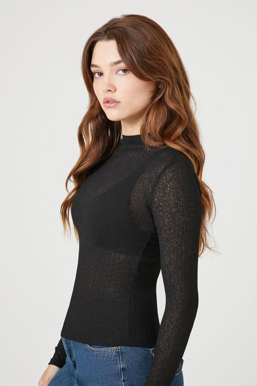 Ribbed Mock Neck Top | Forever 21 Product Image